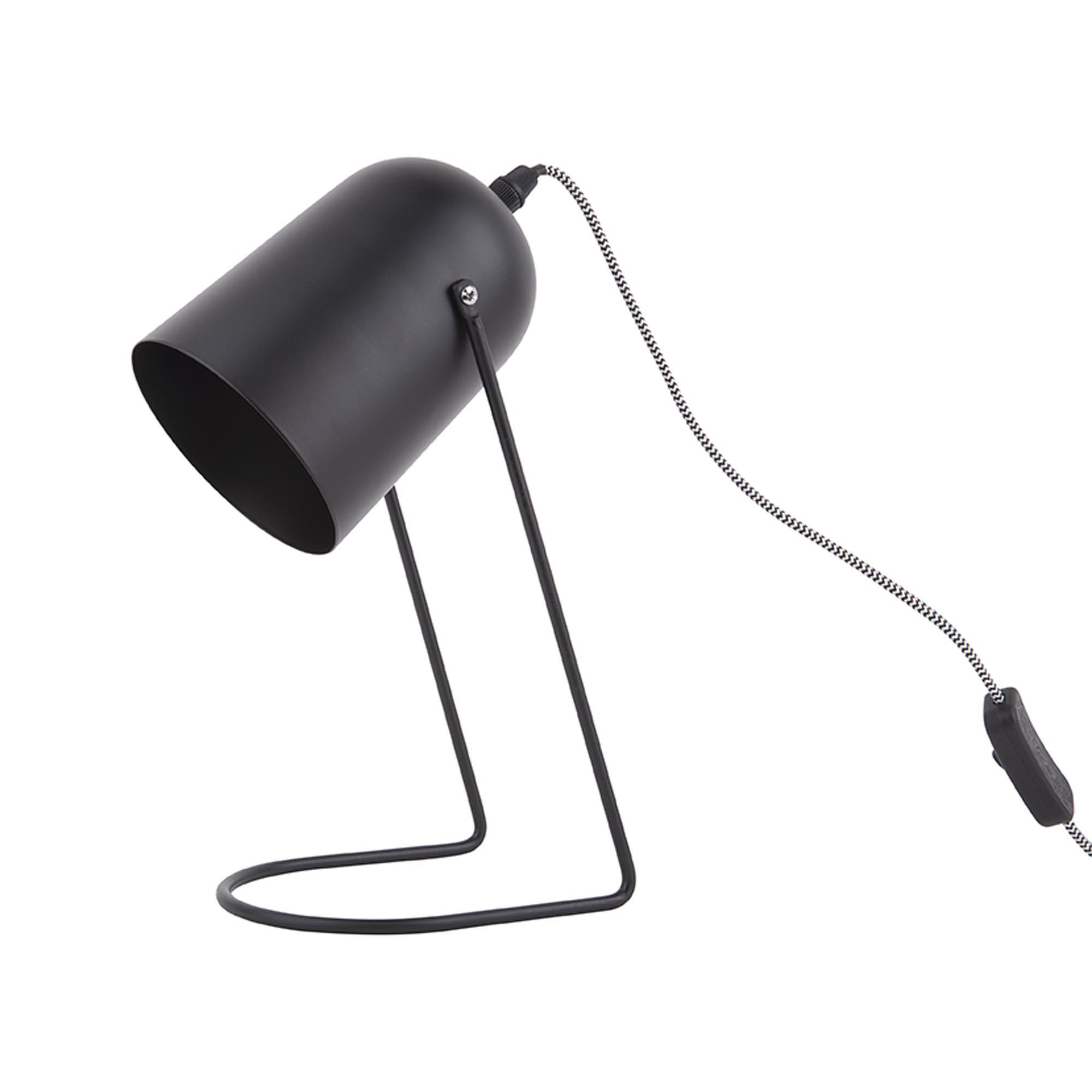 Leitmotiv Tischlampe Schwarz 18x30x18 cm