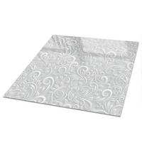 TISCHPLATTE 50x50 cm – Blumenmotiv - Grau, Glas (50/50/0.4cm) - Wallfluent