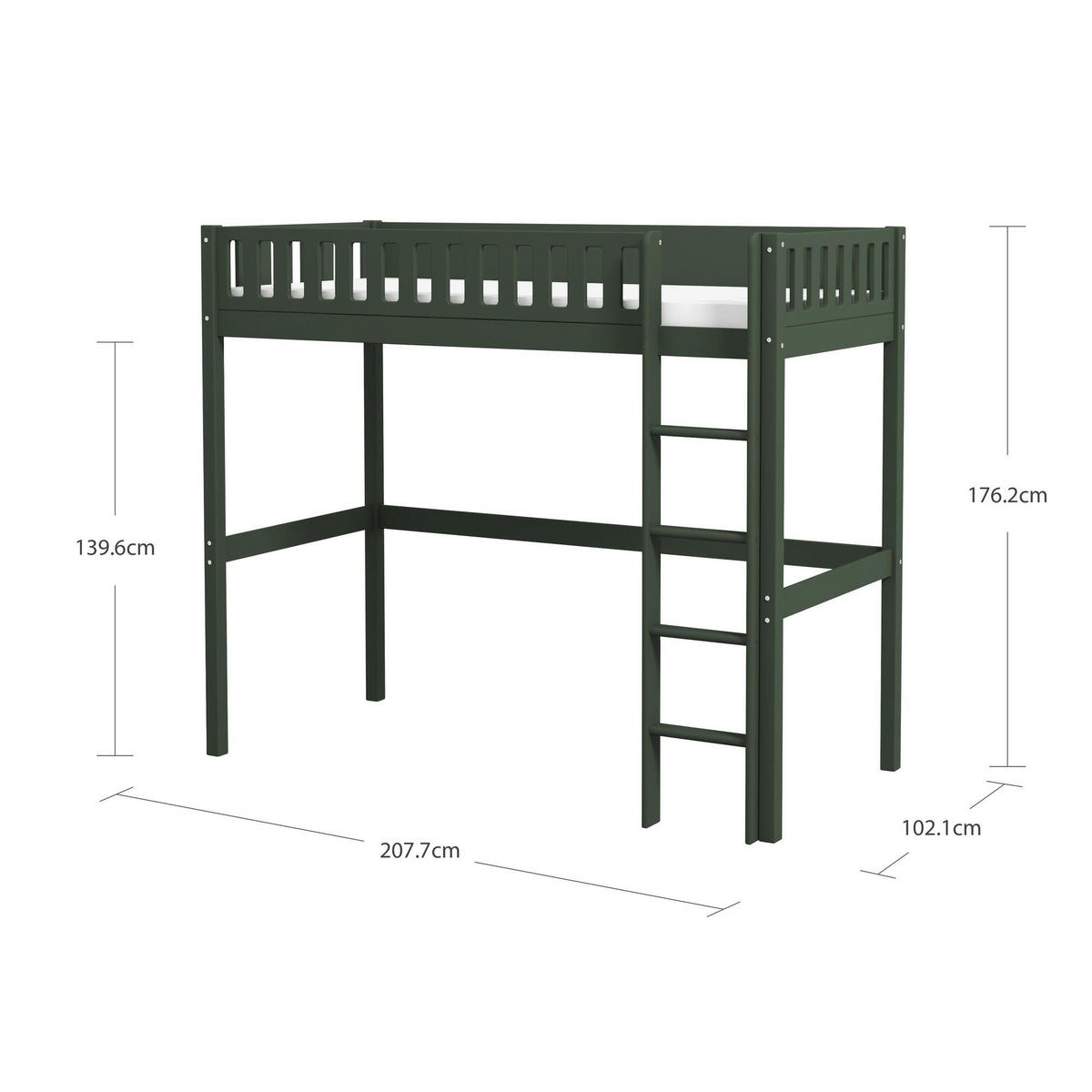 HOCHBETT VIGGO Grün 208x102x176 cm - Grün, Holz - FURNLUX