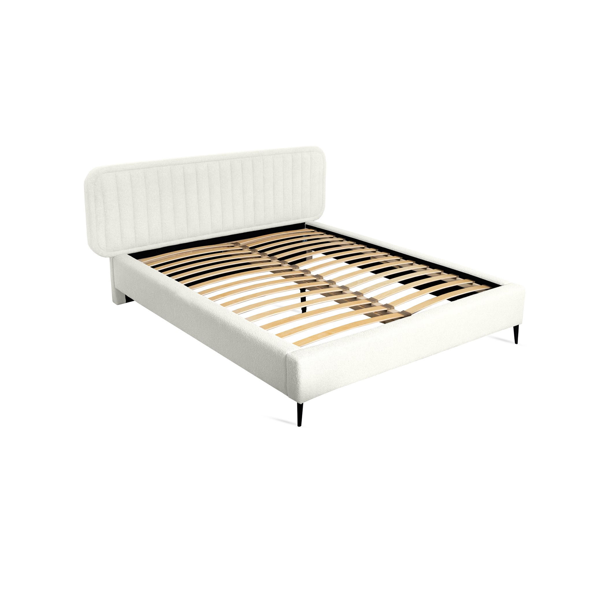 POLSTERBETT Miami Now Or Never - Weiß, Holzwerkstoff/Textil (160/200cm) - Fun Möbel