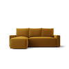 ECKSOFA mit Schlaffunktion SAVIO Poso 01 Links - Currygelb, Textil (232/140cm) - Bedante