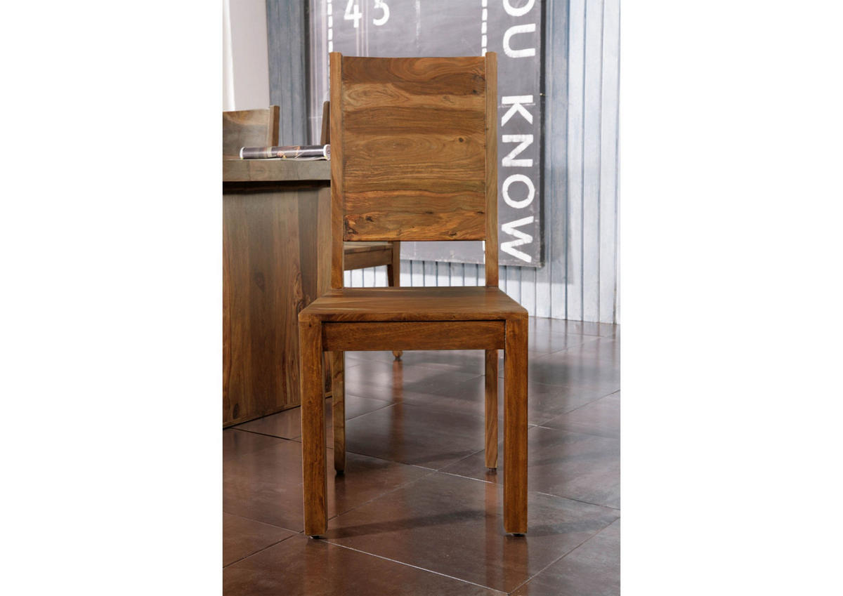 STUHL Massivholz 45 x 45 x 100 cm dunkelbraun DUKE #112 - Dunkelbraun, Holz (45/100/45cm) - Massivmoebel24