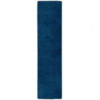 TREND VELOURS LÄUFER TEPPICH JOY - Dunkelblau, Textil (100/100cm) - Snapstyle