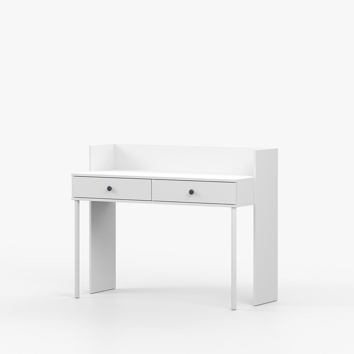 SCHREIBTISCH OLAF I 115/77/53cm Weiß, Griff Anthrazit - Anthrazit/Weiß, Holzwerkstoff/Metall (115/77/53cm) - imoebel24
