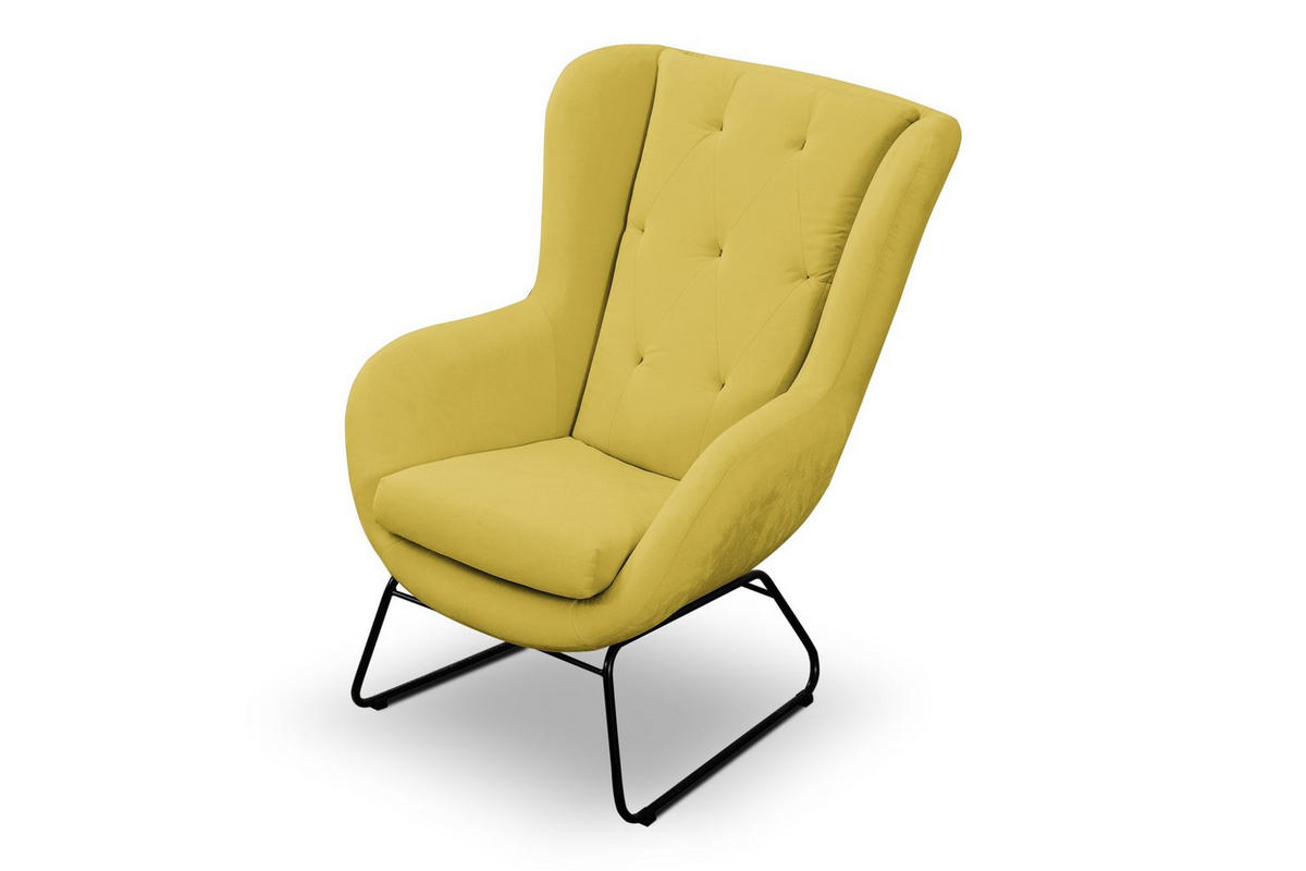 SESSEL Artemis In Kronos - Gelb, Holzwerkstoff/Textil (80/105/100cm) - Fun Möbel