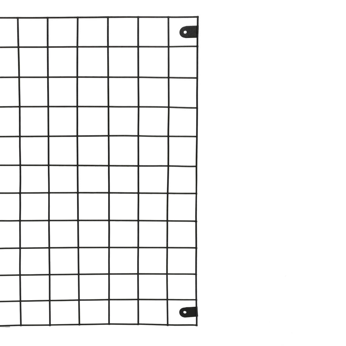 STĚNOVÁ MŘÍŽKA Sæby - černá, kov (75/0.5/55cm) - [en.casa]