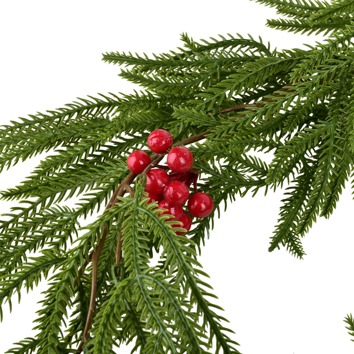 WEIHNACHTSGIRLANDE Viridis Grün 180cm Kunststoff - Grün, Kunststoff (180cm) - Mondex