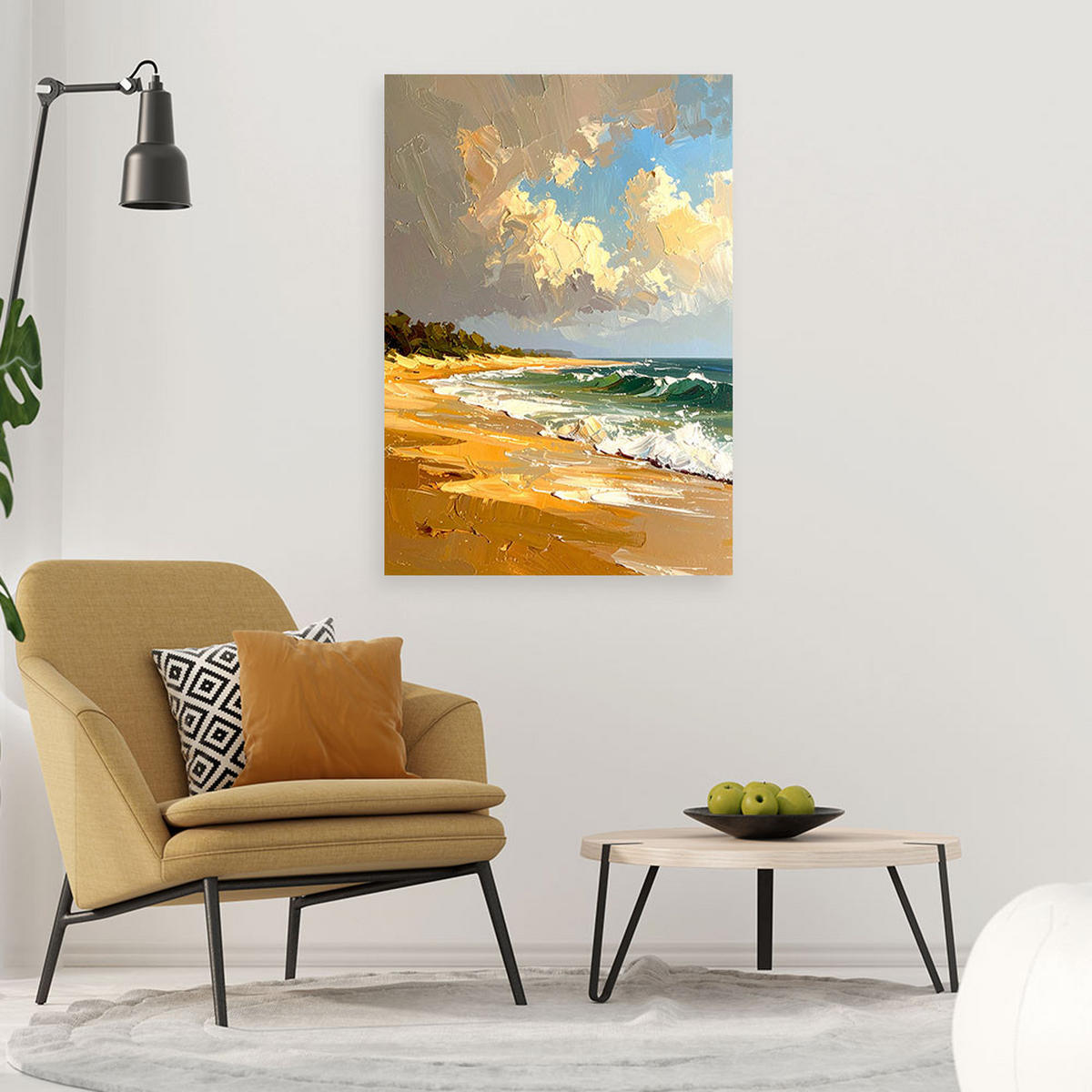 LEINWANDBILD Landschaften 20x30cm - Beige, Textil (20/30cm) - Feeby