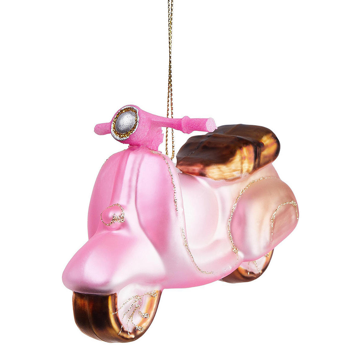 BAUMANHÄNGER Hang On Motorroller - Hellrosa, Glas (13/10/4.5cm) - Butlers