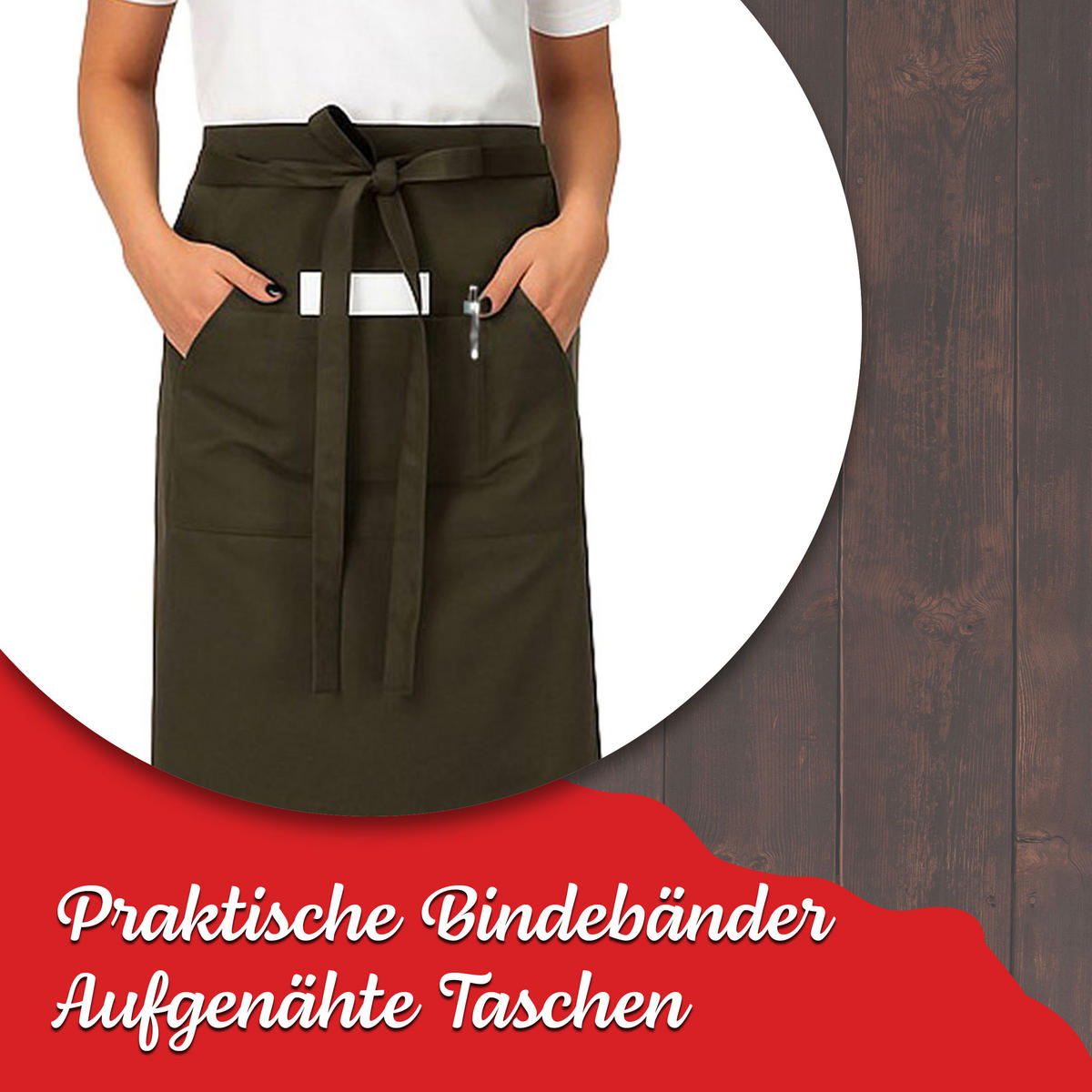 SCHÜRZE , 60x90 cm, 100% Baumwolle - Braun, Textil (60/90cm) - Zollner