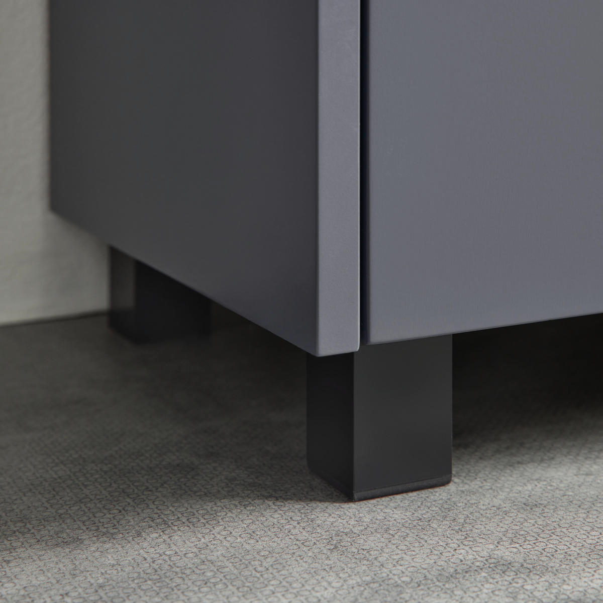 HOCHSCHRANK Massimo Dunkelgrau ca. 33 /175 / 30 cm - Dunkelgrau, Holzwerkstoff (33/175/30cm) - Bessagi Home