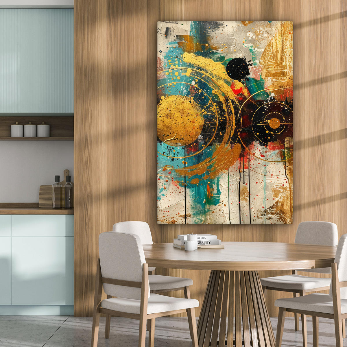OBRAZ NA PLÁTNE Abstraktné - umenie - zlaté - moderné 80x120 cm - viacfarebná, textil (80/120cm) - MuchoWow