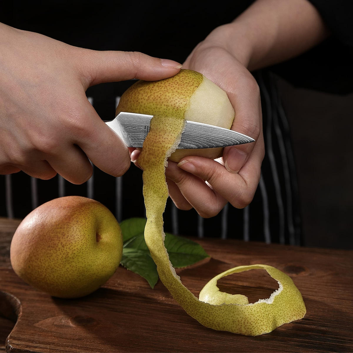 3ER MESSER-SET 8–18 cm - Braun, Holz/Metall - Zayiko