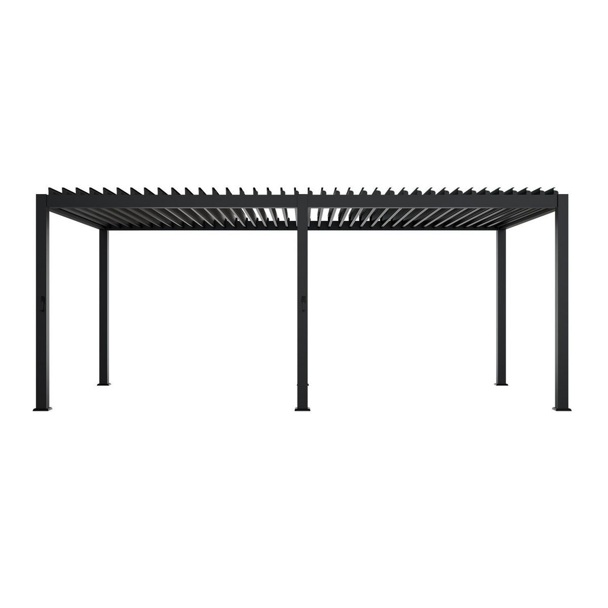 PERGOLA/ LAMELLENDACH Tahiti 3x5,9 m anthrazit - Anthrazit, Metall (590/240/300cm) - Juskys