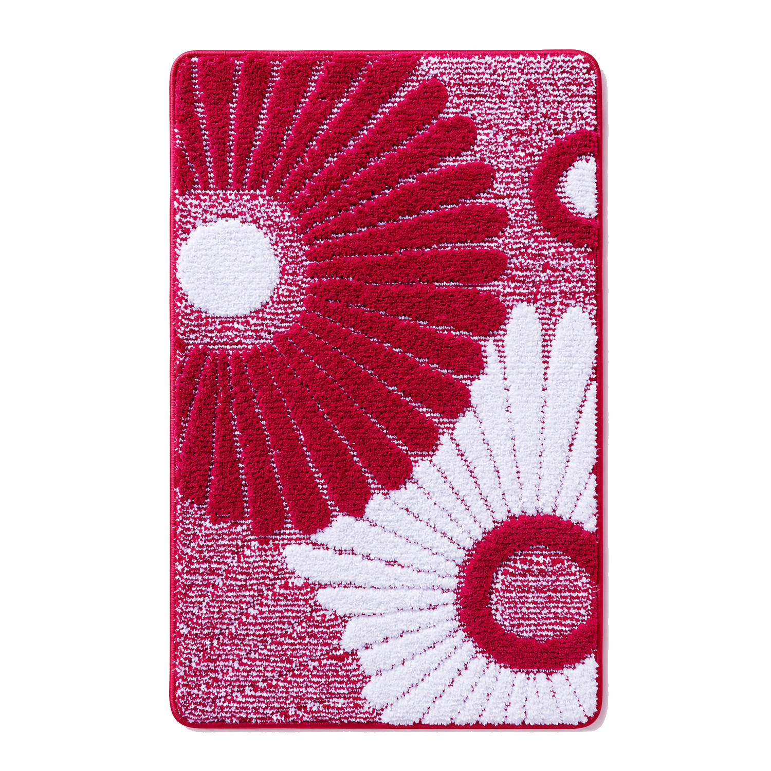 BADEMATTE 80/150cm ROT-GRAU - Pink, Textil (80/150cm) - ROLFNERS