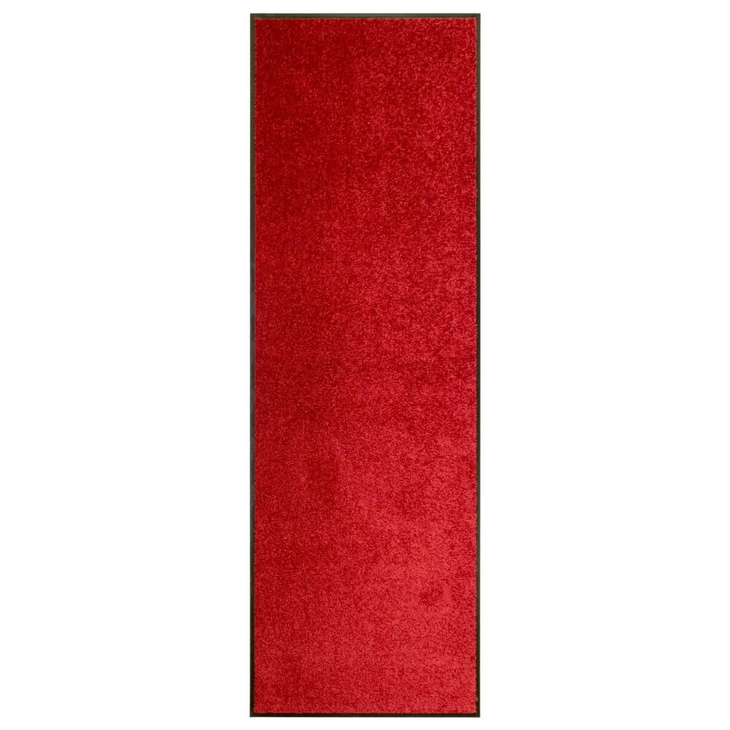 FUSSMATTE Waschbar Rot 60/180 Cm - Rot, Textil (60/180cm) - vidaXL