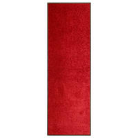 FUSSMATTE Waschbar Rot 60/180 Cm - Rot, Textil (60/180cm) - vidaXL