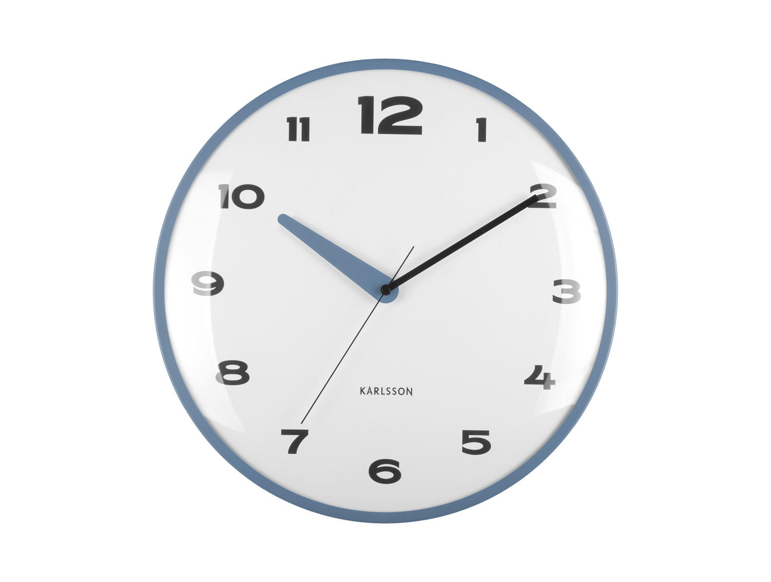 Karlsson Wanduhr Blau 40x1x40 cm