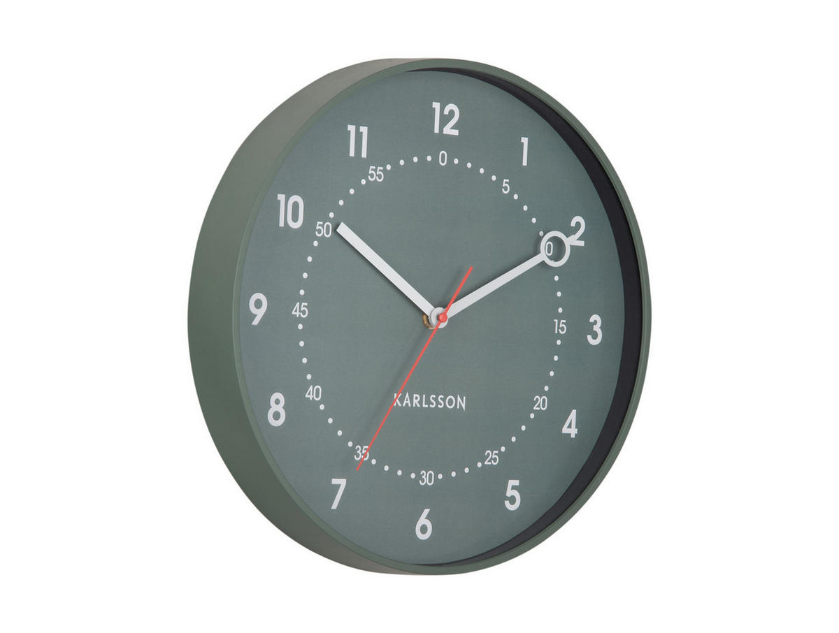 WANDUHR Fresco Grün 31.5/31.5/ - Grün, Kunststoff (31.5/31.5/31.5cm) - Karlsson