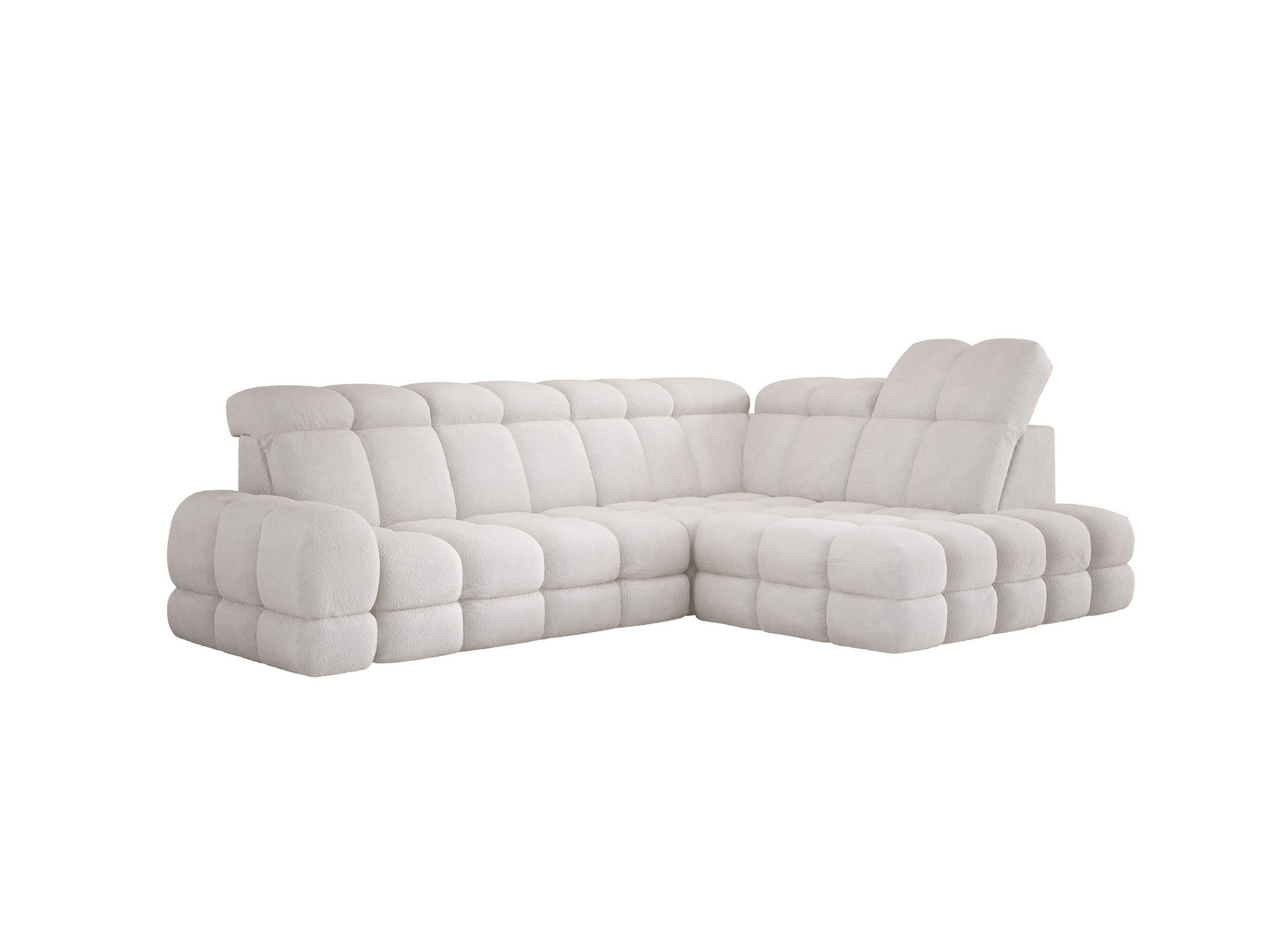 ECKSOFA TOLLO Anthology-stoff L-form 302x217x105 cm weiss - Kaschmir, Holz/Textil (217/302cm) - DomoHome