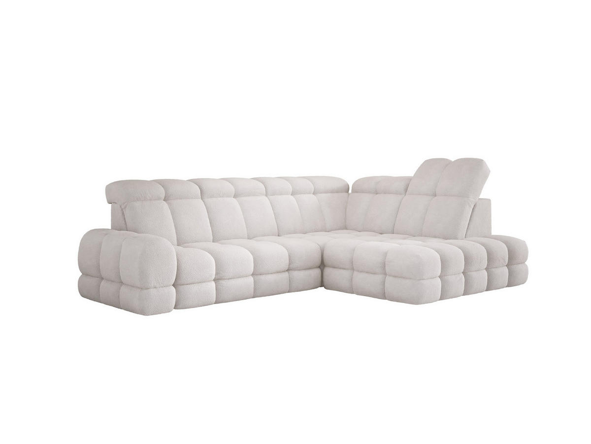 ECKSOFA TOLLO Anthology-stoff L-form 302x217x105 cm weiss - Kaschmir, Holz/Textil (217/302cm) - DomoHome