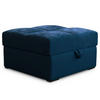 POUF MIZA Blau 65x65 cm - Blau, Textil (65/38/65cm) - MASSENO