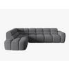 ECKSOFA links Lisa aus strukturiertem Stoff grau 5 Sitzplätze - Grau, Textil (234/293cm) - Micadoni