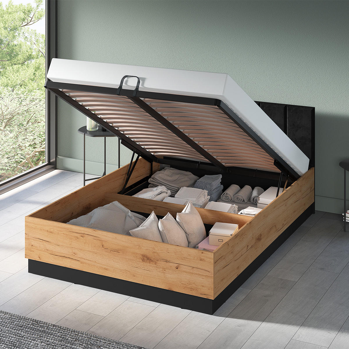 BOXSPRING POSTEL 140/200 Solal Dřevo - hnědá, kompozitní dřevo (140/200cm) - Petits-meubles