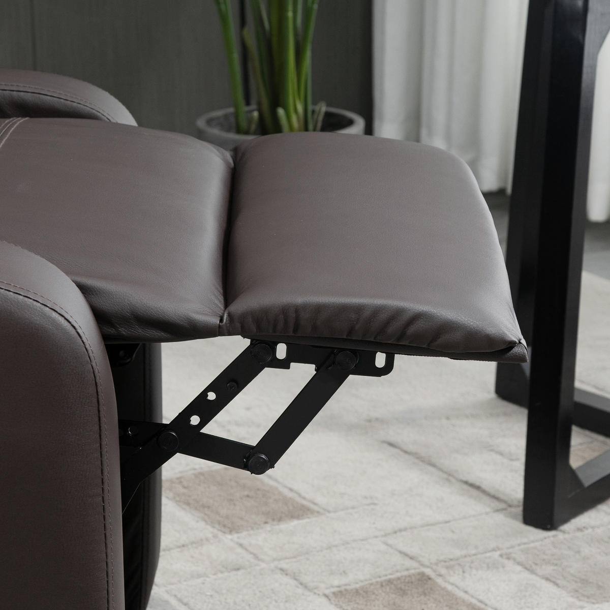 MASSAGESESSEL Kunstleder Schaumstoff Braun - Schwarz/Braun, Kunststoff (88/98/68cm) - HOMCOM