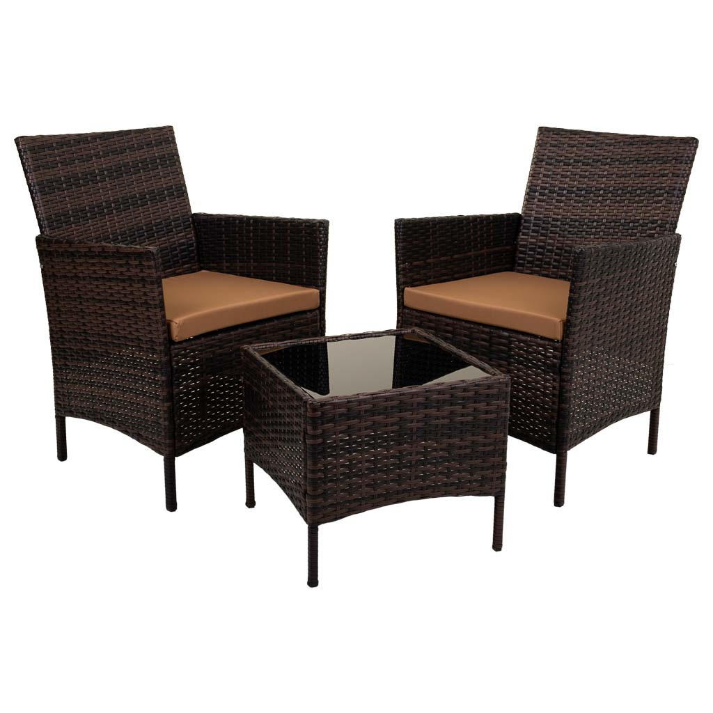GARTENMÖBEL 3er-Set, braun - Braun, Naturmaterialien - Wanderlust