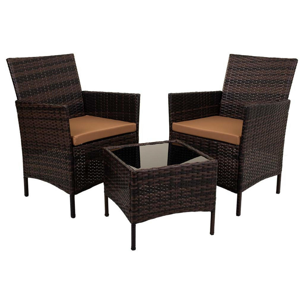 GARTENMÖBEL 3er-Set, braun - Braun, Naturmaterialien - Wanderlust