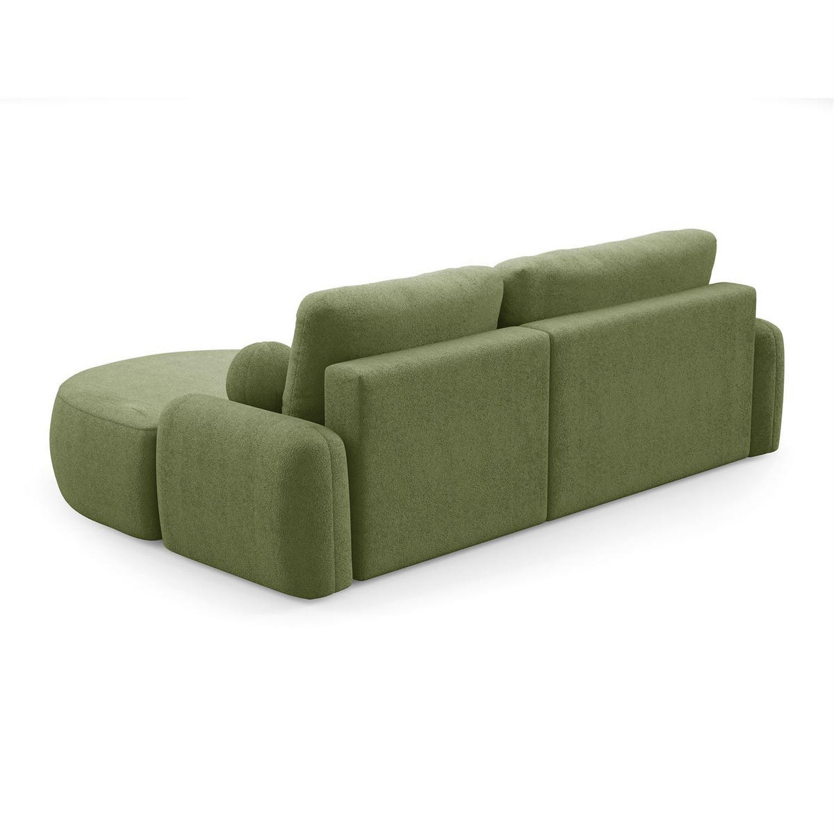 ECKSOFA CLEO mit Schlaffunktion Version Rechte QUELLE 38 - Grün, Kunststoff (264/172cm) - Lookway