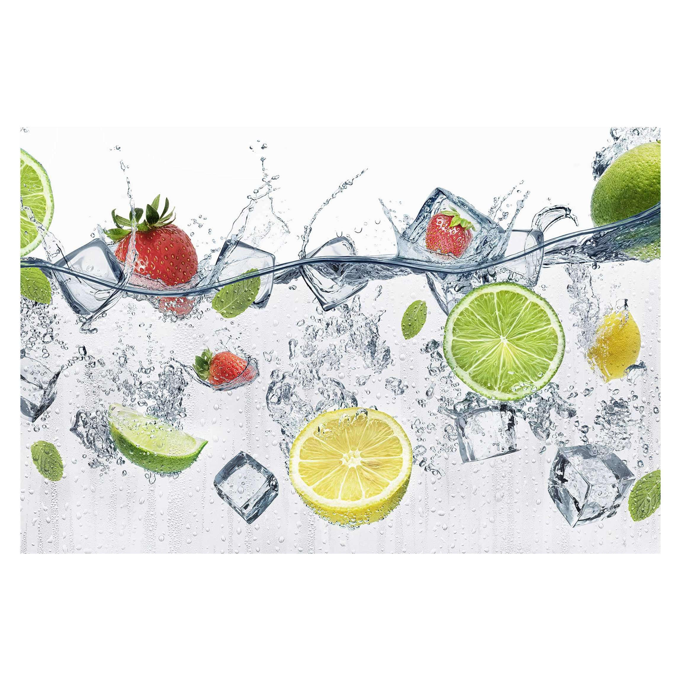 FOTOTAPETE Frucht Cocktail 288/190 cm - Weiß, Papier (288/190cm) - Bilderwelten