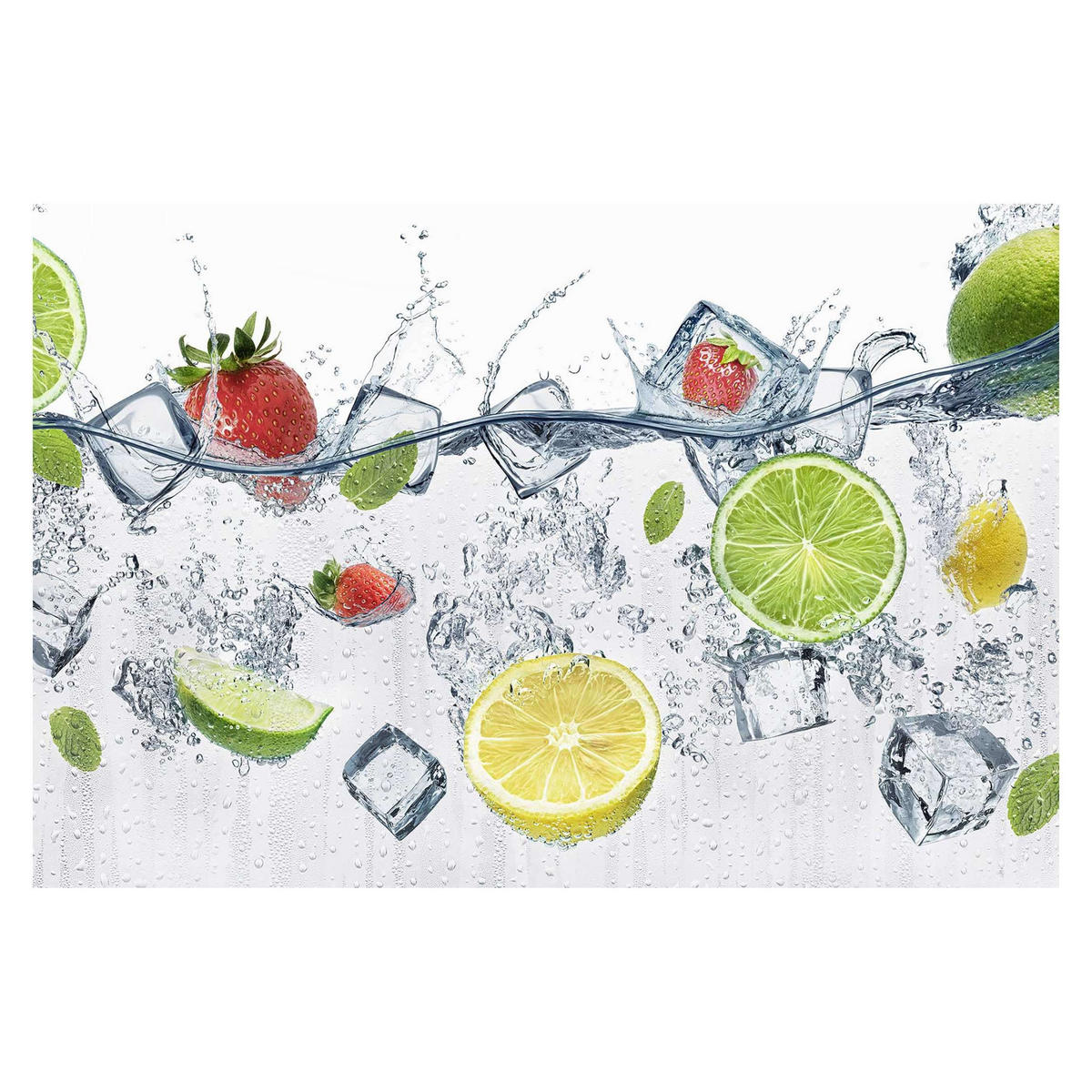 FOTOTAPETE Frucht Cocktail 288/190 cm - Weiß, Papier (288/190cm) - Bilderwelten