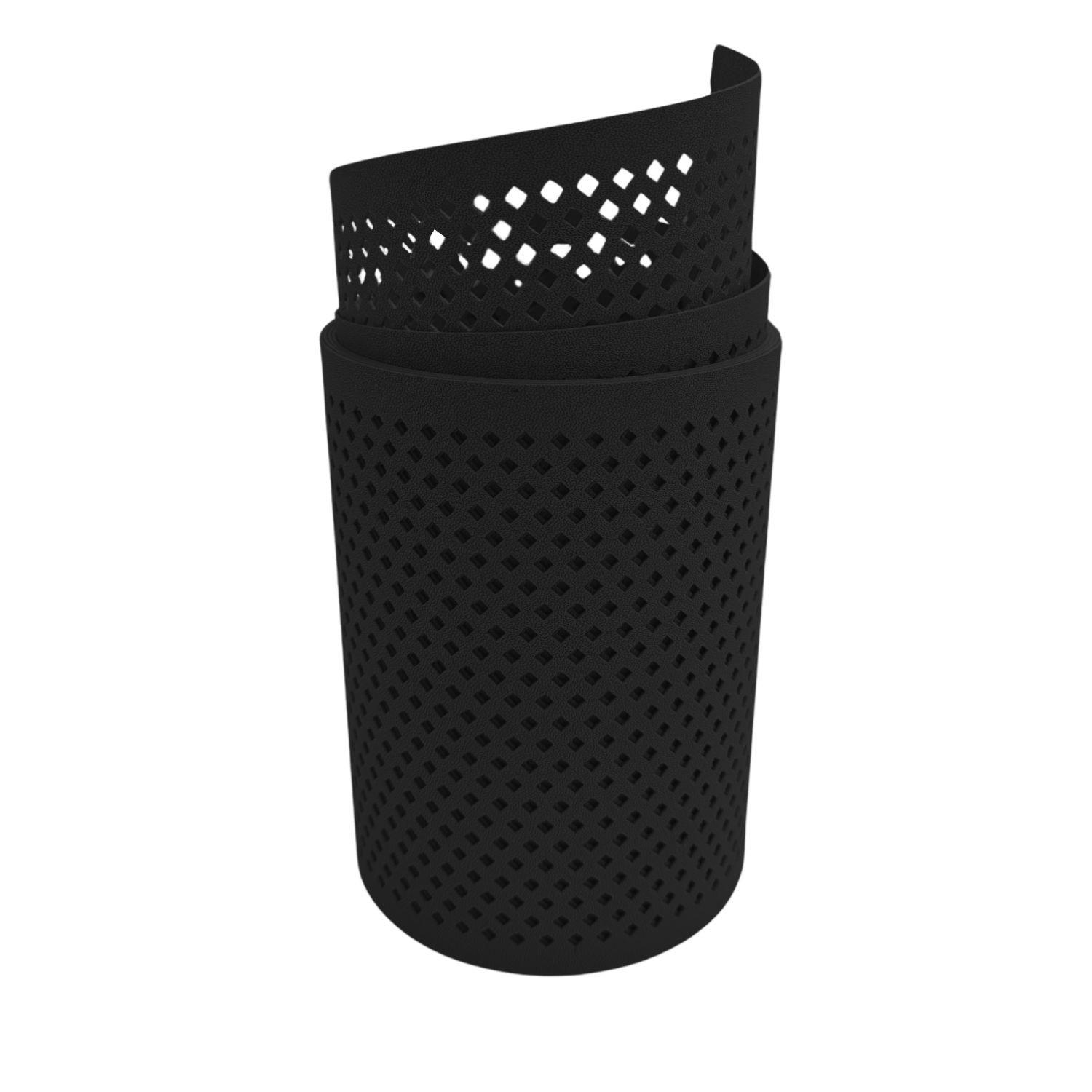 SICHTSCHUTZSTREIFEN Premium Gelocht Diamant-Muster für Doppelstabmatten Schwarz 2,55 m - Schwarz, Kunststoff (255/19cm) - ZAUN|ZU