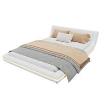 BETT 140/200 cm in Weiß – aus PU mit LED-Beleuchtung, inkl. Lattenrost - Weiß, Leder (140/200cm) - BEAOK