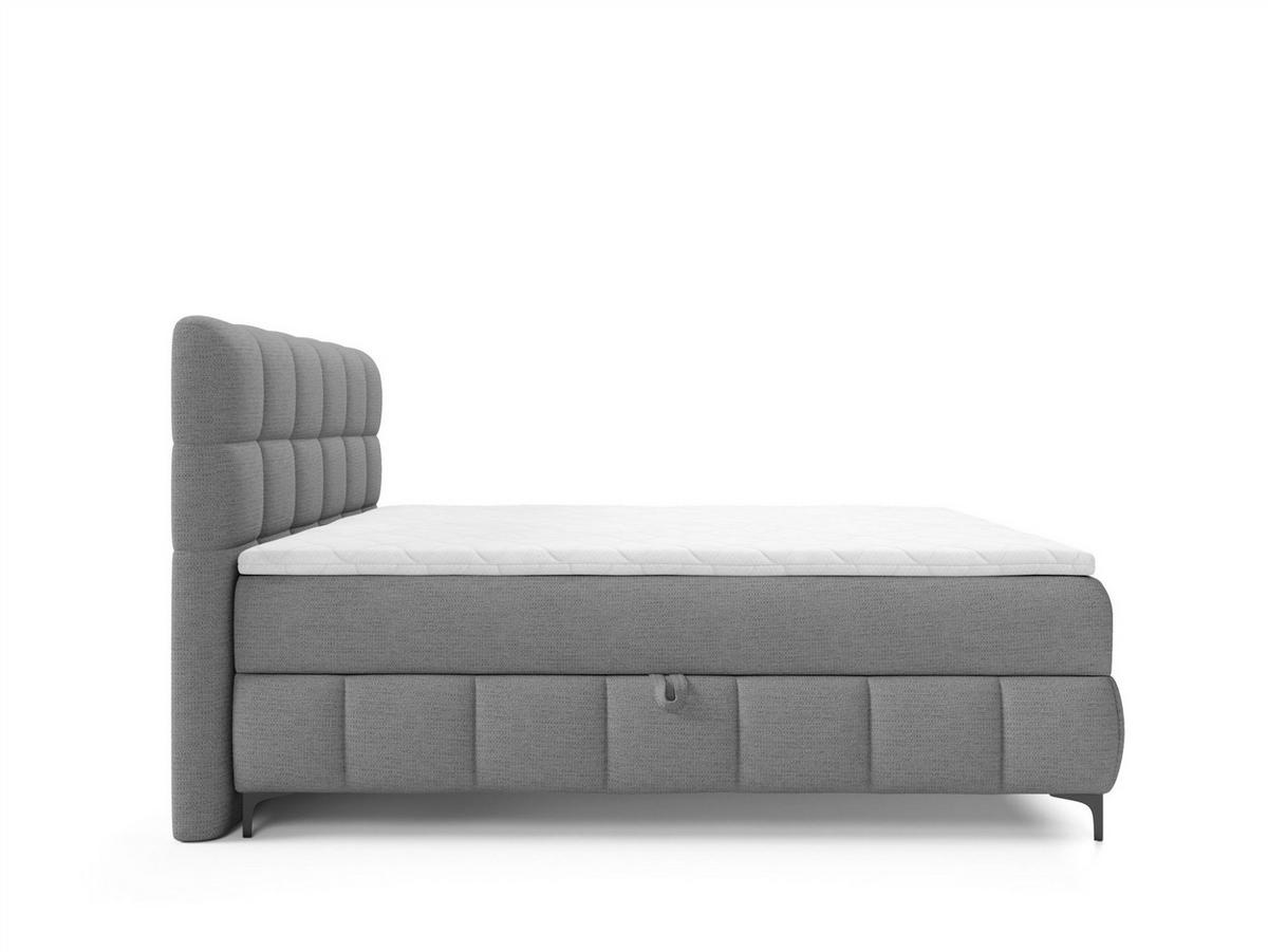 BOXBETT Sophie In Aragon - Grau, Holzwerkstoff/Textil (200/200cm) - Fun Möbel