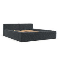 POLSTERBETT Casto mit Stauraum 140/200 cm Grau im Blur Stoff - Schwarz/Naturfarben, Holz/Holzwerkstoff (140/200cm) - AltaBeds