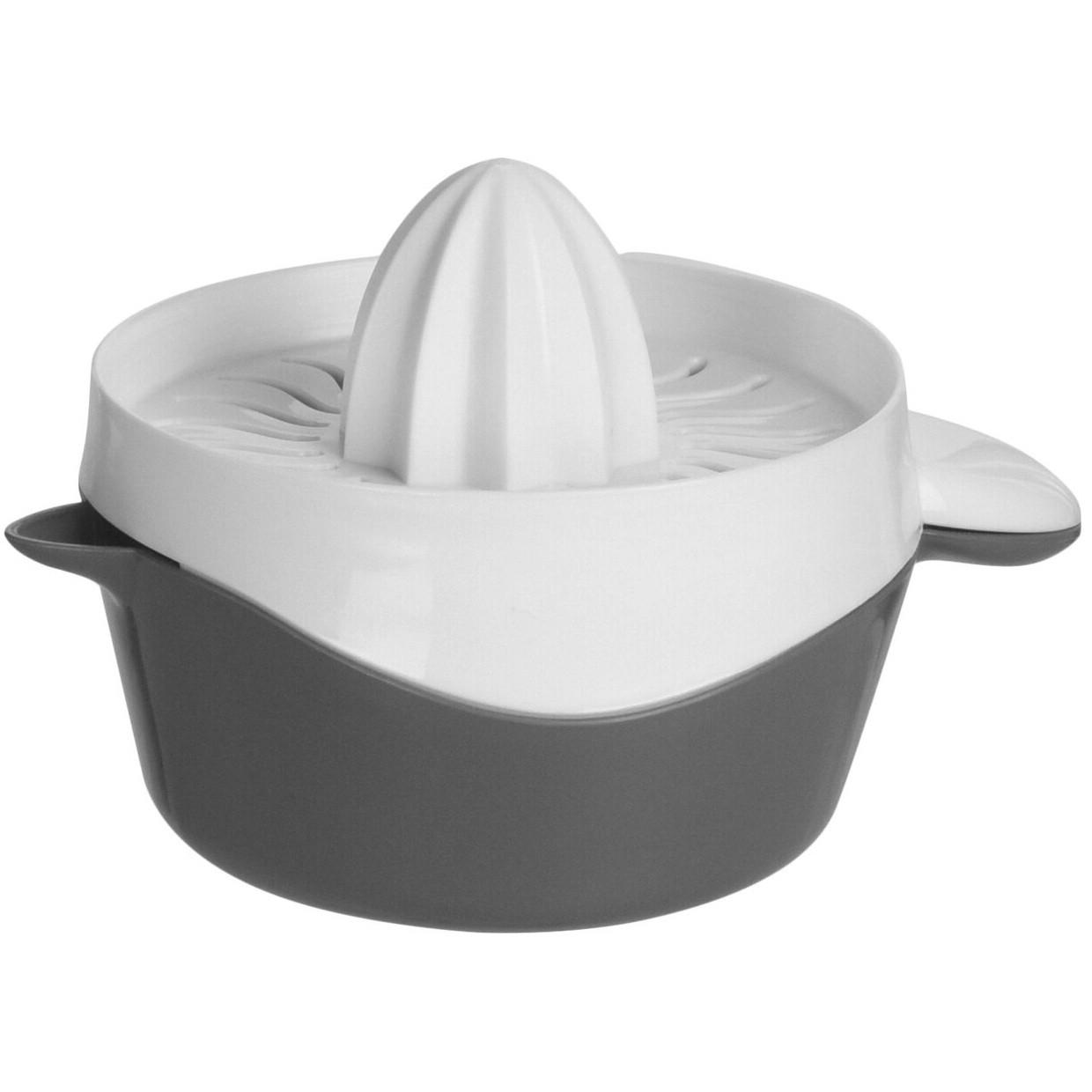ZITRUSPRESSE mit Behälter 17/12,5/10,5 cm - Grau, Kunststoff (12.5/10.5/17cm) - Excellent Houseware