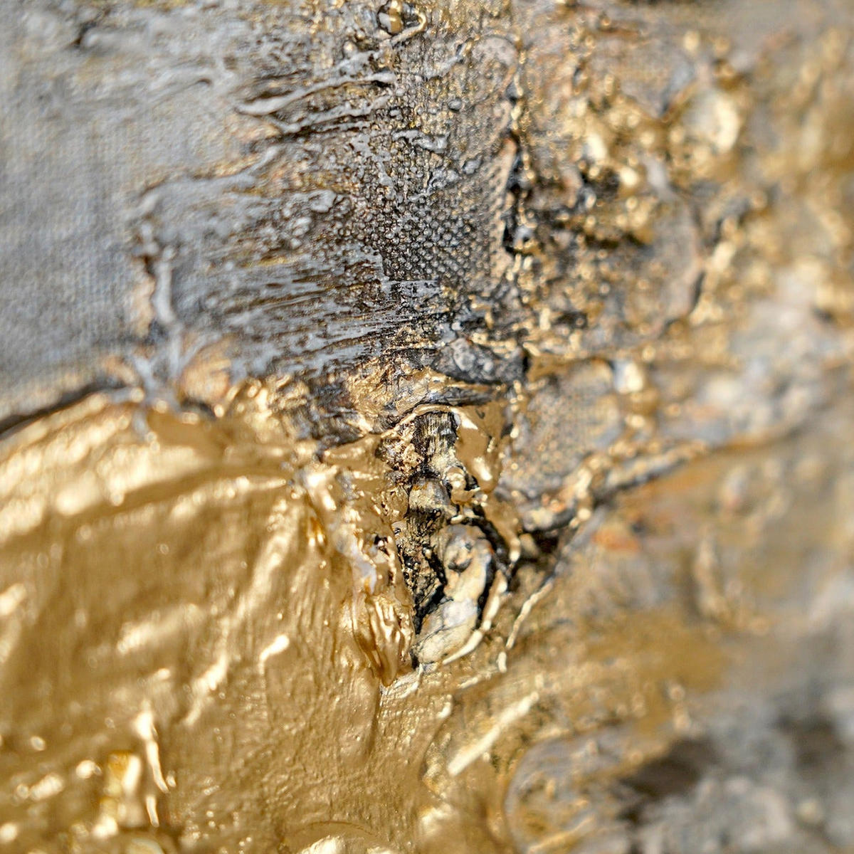 GEMÄLDE Goldener Horizont Schattenfugenrahmen Grau 140x70 cm - Grau, Holz (140/70cm) - YS-art gallery