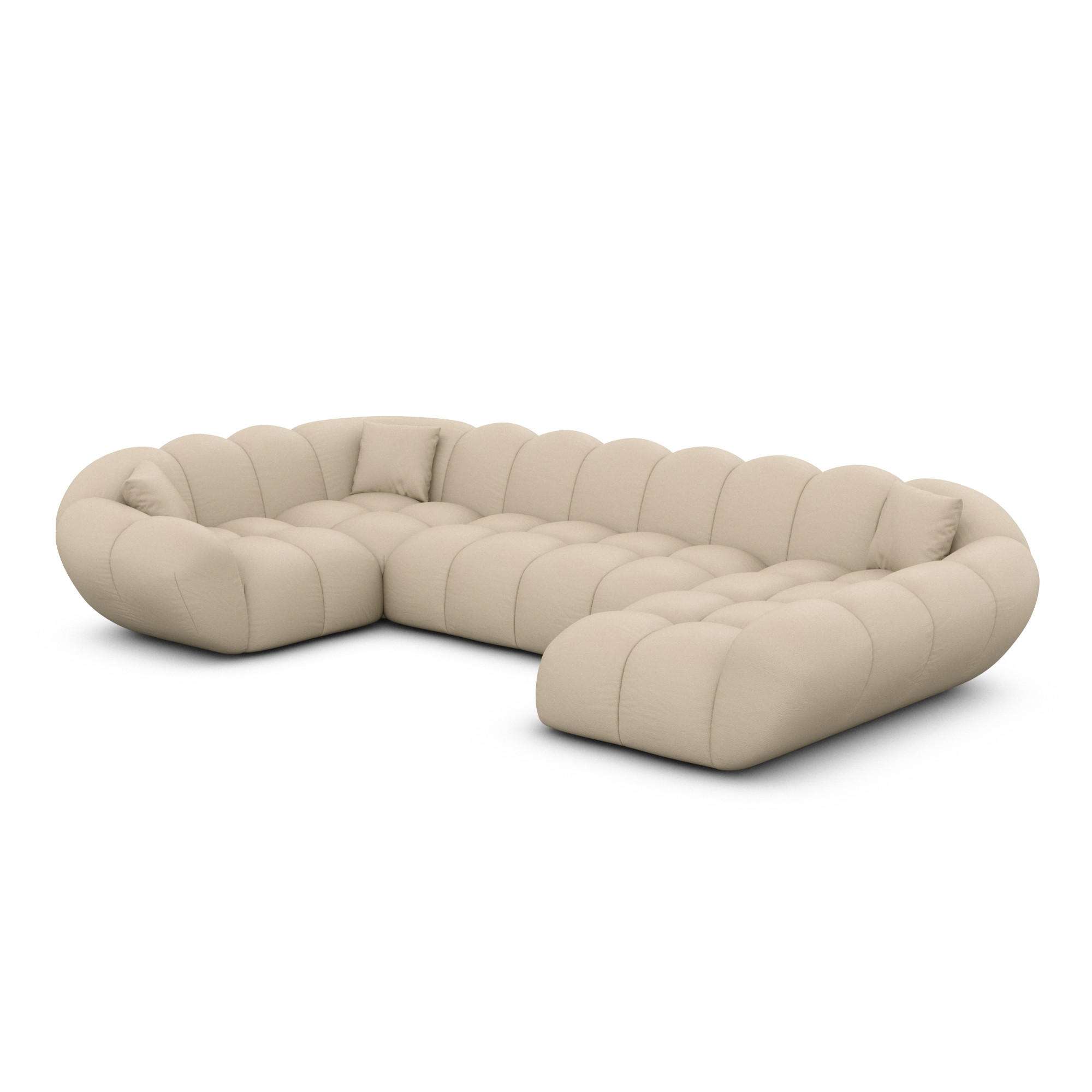 Varoyal Wohnlandschaft Beige 193x70x323 cm