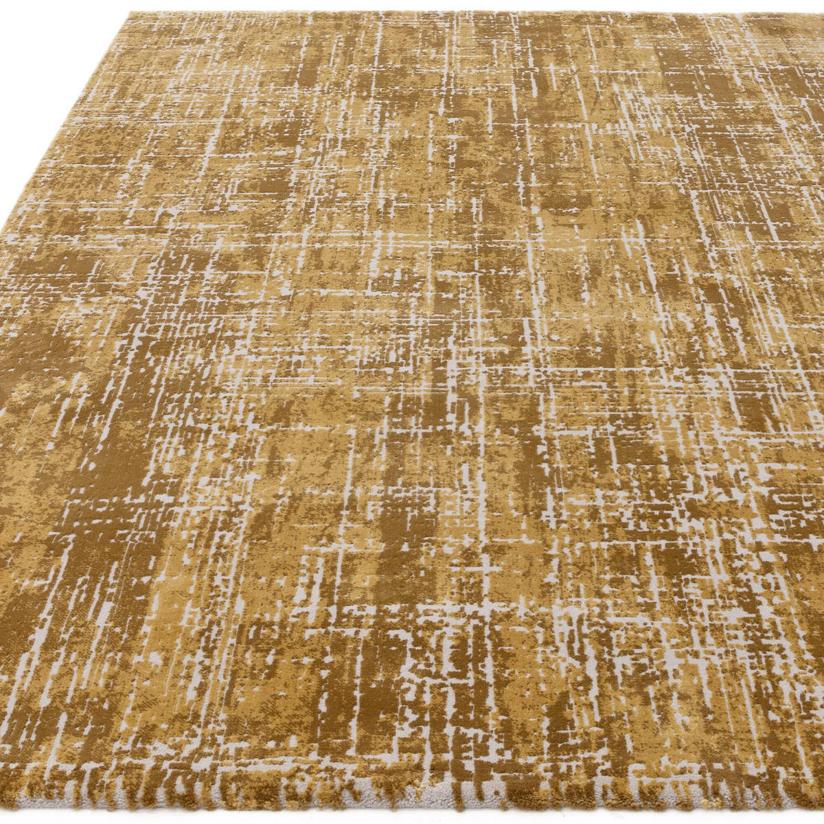 TEPPICH Polypropylen velours abstrakt TIBER-Rom, Senfgelb 160x230 cm - Currygelb, Textil (160/230cm) - KADIMA DESIGN