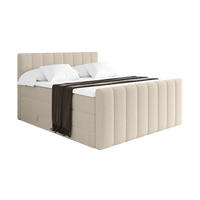 BOXSPRINGOVÁ POSTEL s matrací H3/H4 - OTTA-Z KING - 120x200 cm Tmavě béžová - kapučínová, kompozitní dřevo (120/200cm) - ALTDECOR