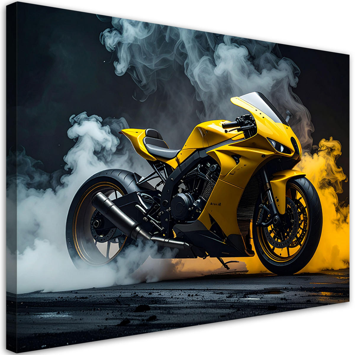 LEINWANDBILD Kraftfahrzeuge 120x80cm - Gelb, Textil (120/80cm) - Feeby