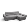 ECKSOFA L REBI L3 Poso 110 Rechts mit Schlaffunktion, Hellgrau - Hellgrau, Textil (251/140cm)