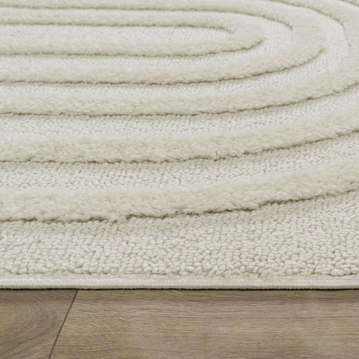 HOCHFLORTEPPICH, mit 3D-Struktur, aus Polypropylen, Florhöhe 30 mm, Creme, 120 x 160 cm - Beige, Textil (120/160cm) - KADIMA DESIGN