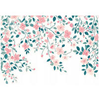 FOTOTAPETE Blumen Blätter Wohnzimmer Vlies Tapete 200x140 - Multicolor, Papier (200/140cm) - Wallarena