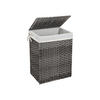 WÄSCHEKORB AUS POLYRATTAN - Grau, Kunststoff (33/60/46cm) - Hansiro