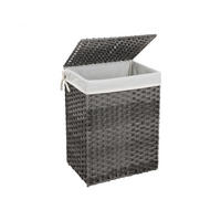 WÄSCHEKORB AUS POLYRATTAN - Grau, Kunststoff (33/60/46cm) - Hansiro