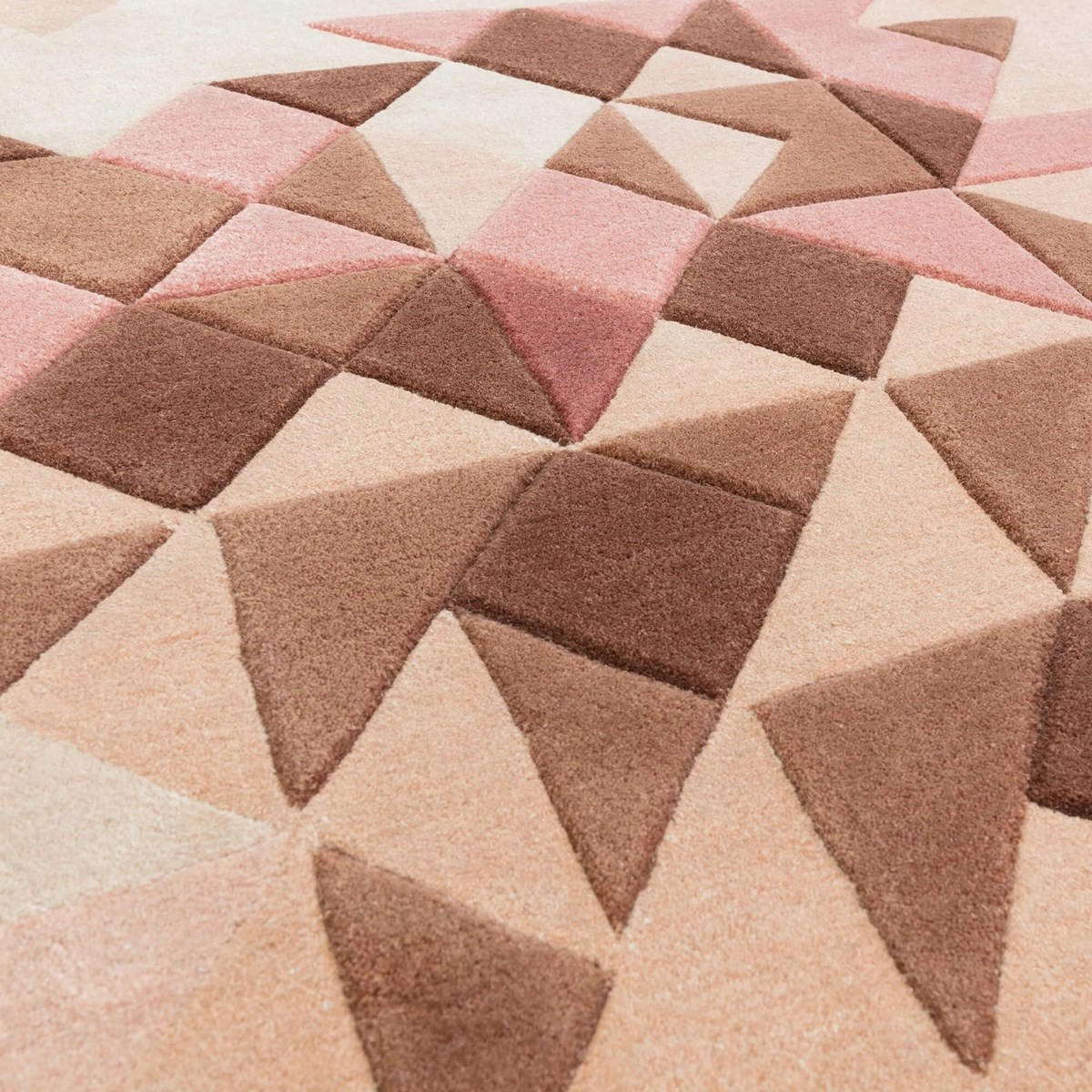 TEPPICH Moderner, handgetufteter für Wohn- und Schlafzimmer MYSTERIA Rosa 160 x 230 cm - Pink, Naturmaterialien (160/230cm) - Novatrend